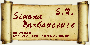Simona Markovčević vizit kartica